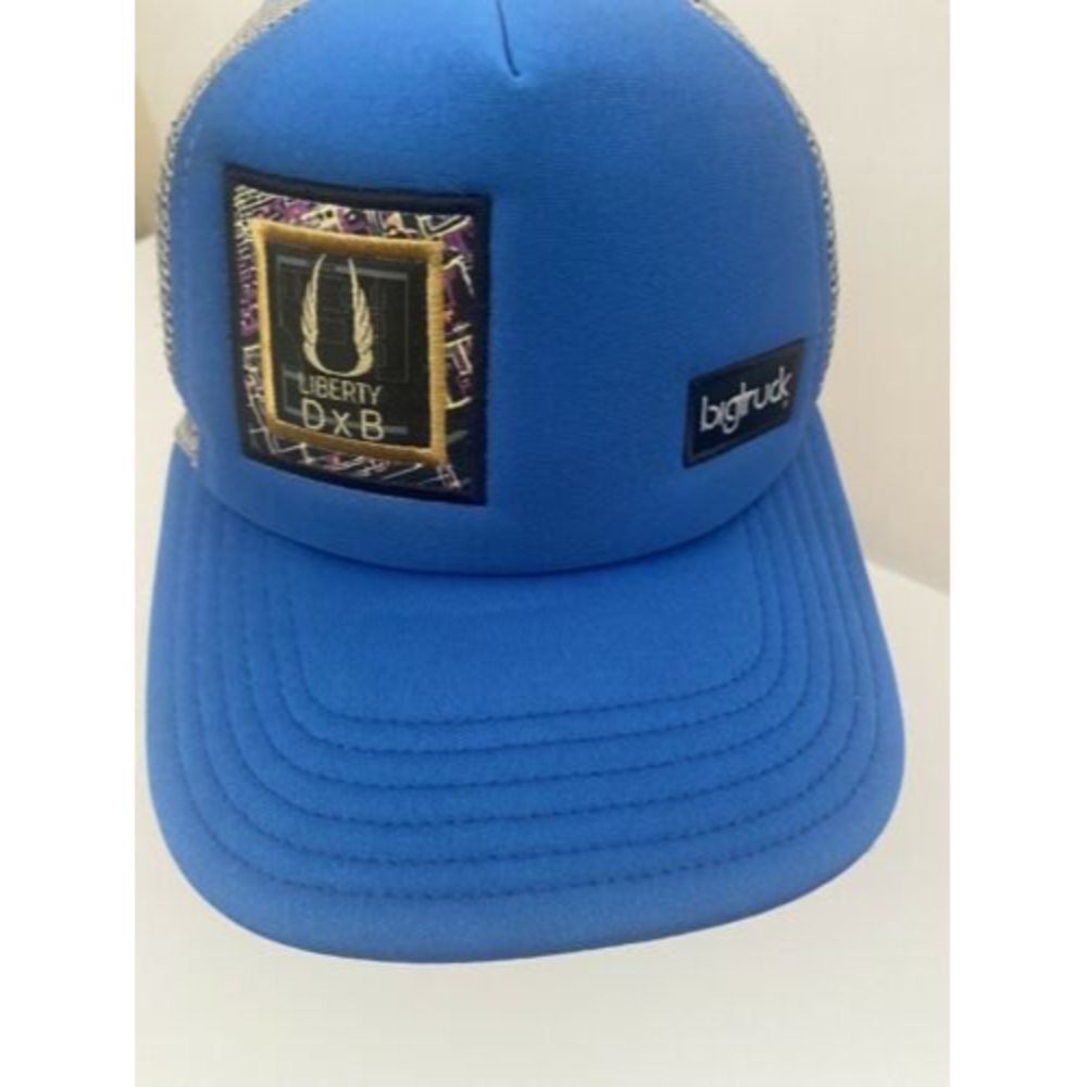 Big Truck Liberty DXB Patch Cap Logo Mesh Snapback Trucker Dad Hat Blue